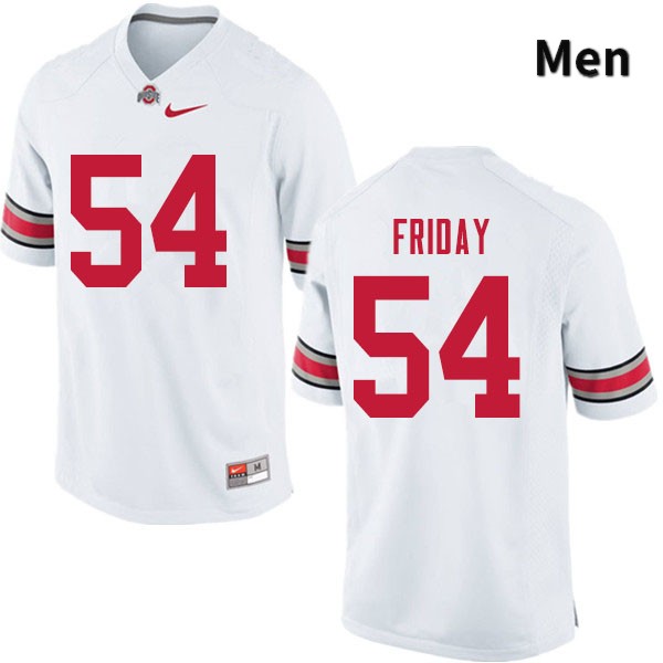 Ohio State Buckeyes Tyler Friday Men's #54 White Authentic Stitched College Football Jersey